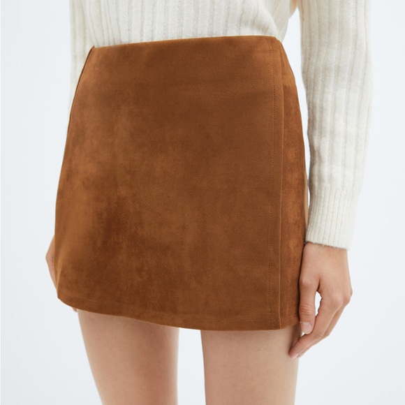 NWT- Mango - Suede mini-skirt - XL - Picture 6 of 9